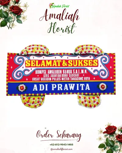 Karangan Bunga Ucapan Selamat di Sutamaja