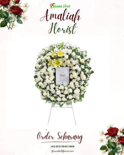 Krans Bunga Duka Cita di Sutamaja